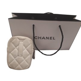 Chanel-Sacos de embreagem-Bege