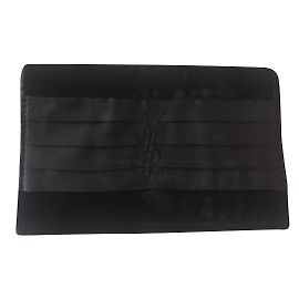 Pochette Yves Saint Laurent in velluto e raso nero Nero