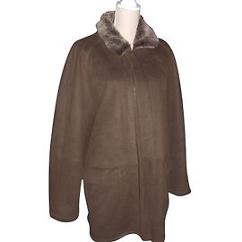 Autre Marque Manteau marron en polyester Taille M Marron
