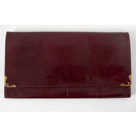 Cartier-Sac pochette vintage 80's Must de CARTIER Bordeaux-Bordeaux