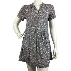 Comptoir Des Cotonniers JASON Seiden- / Viskose-Kleid Weiß Grau Khaki