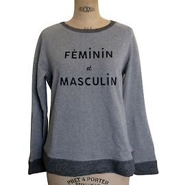 sweat Sézane  Féminin - Masculin Gris Gris anthracite