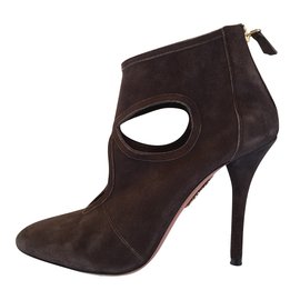 Aquazzura-Ankle Boots-Dark brown