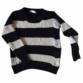 Sandro-Knitwear-Black,Eggshell