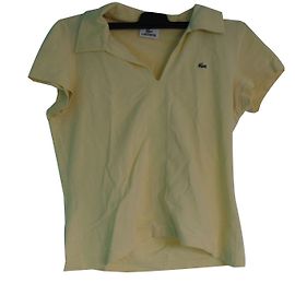 Polo Lacoste in cotone giallo Giallo