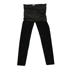 Pinko Rock-Leggings schwarz mit Samtmuster Schwarz