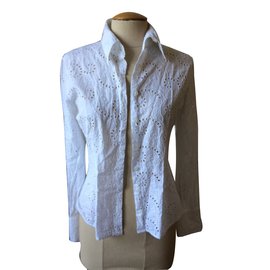 Anne  Fontaine-Chemisier Anne Fontaine en broderie anglaise-Blanc
