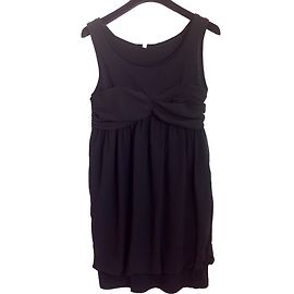 See by Chloé Robe courte en soie noire Noir