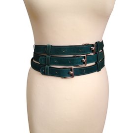 Fendi-Cinturones-Verde