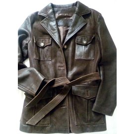 Autre Marque Saharan leather jacket dark brown Dark brown