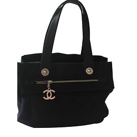 Borsa a mano Chanel blu e nera in pelle Blu