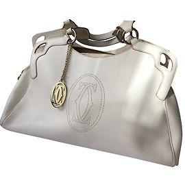 Bolsa Marchello Cartier em couro ébano Ébano