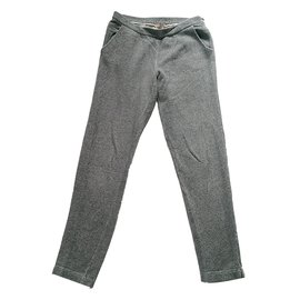 Calça Ermanno Scervino Cinza Algodão Lã Cinza