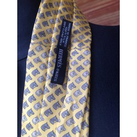 Hermès-Men Scarves-Yellow
