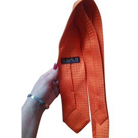 Hermès-Cravates-Orange