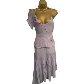 Karen Millen Terno de saia Roxo