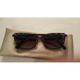 Christian Dior-Oculos escuros-Marrom,Dourado