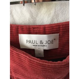 Paul & Joe-Jupe culotte en velours côtelé-Rose