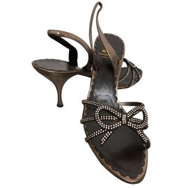 Moschino Cheap And Chic-Sandálias-Bronze