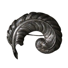 Vintage Silver Brooch Silvery