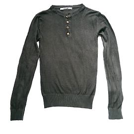 Autre Marque RELIVE Cotton Button Sweater Khaki M Khaki