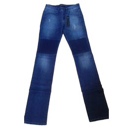 Calça Ikks Azul de Algodão Azul