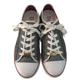 D&G-Sneakers-Red,Grey,Metallic,Dark grey