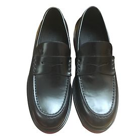 Mocassins Louis Vuitton Officier en cuir noir Noir