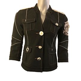 Veste courte Elisa Cavaletti noire en polyester XS Noir