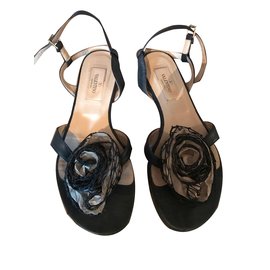 Valentino-Sandals-Black,Beige