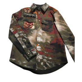 Valentino-Valentino tie dye jacket in size IT38-Khaki