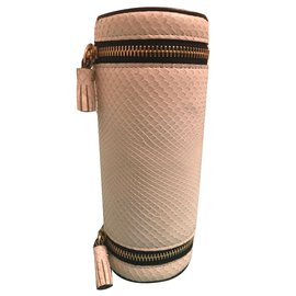 Anya Hindmarch Python Clutch Tasche Flesh Fleisch