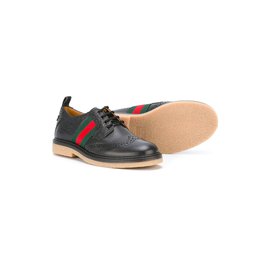 Gucci-Contrast stripe brogues-Black