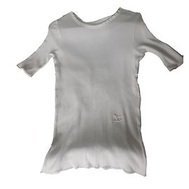 Camiseta Louis Vuitton branca de algodão com logo de pérolas Branco