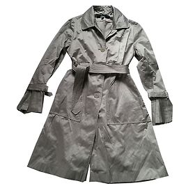 Trench de cetim DKNY bege Bege
