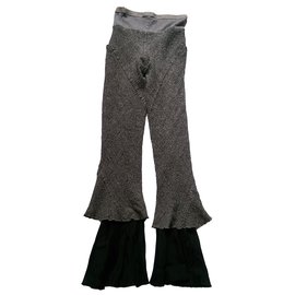 Rick Owens-calça, leggings-Preto,Cinza