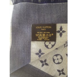 Louis Vuitton-Classical Monogram Scarf-Blue