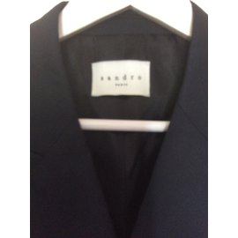 Sandro-Blazers Jackets-Navy blue