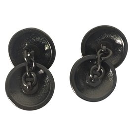 Chanel-Cufflinks-Black,Dark grey