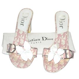 Christian Dior Mules Pink White