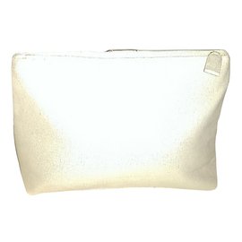 Yves Saint Laurent-Pequena loja de couro-Branco,Dourado
