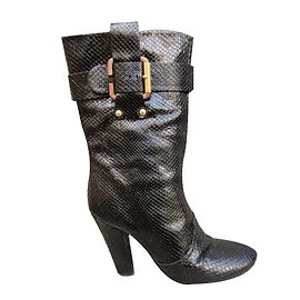 Stivaletti Chloé in Pitone Nero Nero