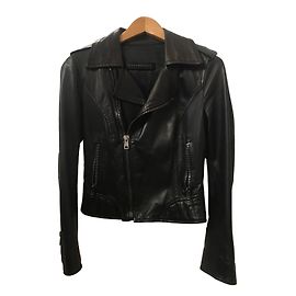 Giacca Perfecto Ventcouvert in pelle d'agnello nera Nero