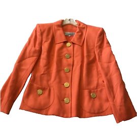 Tailleur jupe Yves Saint Laurent Corail Viscose Corail