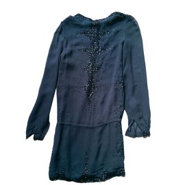 Antik Batik-Kleider-Blau