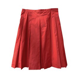 Burberry-Skirts-Red