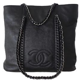 Chanel Bolsa de compras Preto