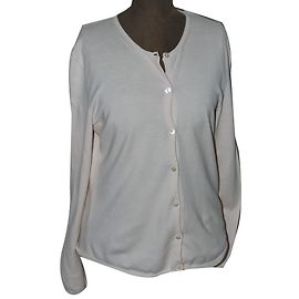 Burberry Rundhals Strickjacke Baumwolle Rosa Beige