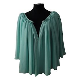 Autre Marque Top cape en mousseline vert d'eau Bleu Vert