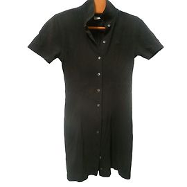 Vestido polo Lacoste negro de algodón Negro